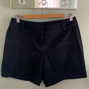 LOFT Navy Blue Lace Shorts